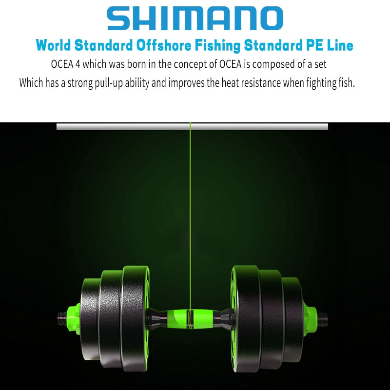 Shimano OCEA 4 Strands Braided Fishing Line Multifilament 300M Carp Fishing Japanese Braided Wire Fishing Accessories Pe Line