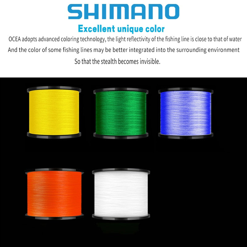 Shimano OCEA 4 Strands Braided Fishing Line Multifilament 300M Carp Fishing Japanese Braided Wire Fishing Accessories Pe Line